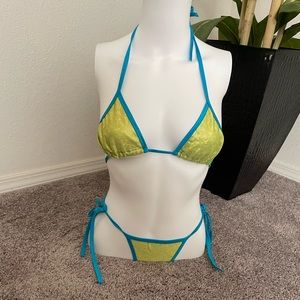 Yellow and Blue Bikini